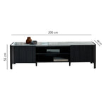 Black Wooden TV Table