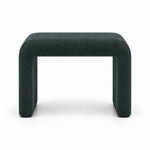 Hoksala Upholstered Pedicure Footrest in dark green fabric, with a continuous padded frame and rounded padded corners.