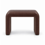 Hoksala Upholstered Pedicure Footrest showing a brown leather cushion and rounded padded corners against a white background.