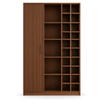Kokovera bookcase with broad shelves and compact cubbies for neatly displaying books, ornaments, and home accessories.