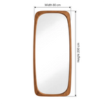 Monarch Arch Full-Length Wood Frame Floor Mirror size guide lists 80 cm wide and 200 cm high to help plan fit in the bedroom.