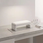 Arkina White Manicure Hand Rest product photo showing soft padded top and ergonomic support in a clean studio setting.