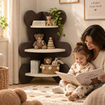 Close-up of Baloo Black Bear-Shaped Kids Bookcase, highlighting bear-inspired design to show the product's overall form.