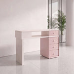 Clainova Premium Manicure Table product photo showing spacious work surface and open storage shelf in a clean studio setting.