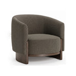 Alternate view of Curvinora Upholstered Accent Chair, showing plush cushioned seat, curved backrest, and integrated armrests.