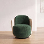 Additional view of Emerly Green & Cream Modern Pedicure Chair, showing curved backrest for room layout and styling ideas.