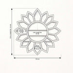 Girasole Sunflower Kids Bookcase dimension guide showing 120 cm wide and 120 cm high for kids room layout planning.