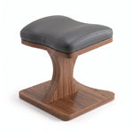 Hangari Grey Pedicure Footrest product view showing contoured padded surface, sturdy wooden base, and ergonomic foot support.