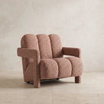 Lampy Brown Patterned Pedicure Chair product photo showing plush cushioning and padded armrests in a clean studio setting.
