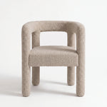 Liara Premium Beige Bouclé Manicure Chair product photo showing premium Bouclé Upholstery in a clean studio setting.