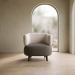 Alternate product view of Lifeiro Beige Pedicure Chair, featuring plush seat, supportive backrest, and padded armrests.