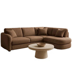 Linavo Modern 5 Seater Sofa product photo showing 5-seater l-shaped design and plush cushions in a clean studio setting.