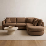 Linavo Modern 5 Seater Sofa product view showing 5-seater l-shaped design and plush cushions in a balanced home interior.