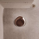 Alternate angle of Linoria Brown & Cream Modern Pedicure Chair, showing two-tone upholstery for a modern salon interior.
