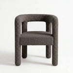 Liara Premium Charcoal Taupe Bouclé Manicure Chair product photo showing premium Bouclé Upholstery in a clean studio setting.