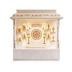Alternate view of Ananta Premium Corian Marble Pooja Mandir, showing traditional Indian, Contemporary Luxury, Spiritual.