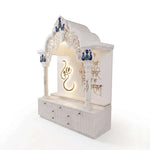 Shivanya Premium Corian Marble Pooja Mandir product view showing lower Storage with the finish and form clearly visible.