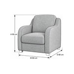 Nailars Blue Pedicure Chair dimension guide showing 80 cm wide, 80 cm deep, and 90 cm high for salon layout planning.