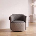 Penovy Grey & Beige Modern Pedicure Chair product view showing plush padded seat, curved backrest, and integrated armrests.