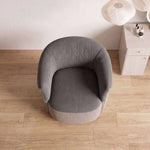 Alternate angle of Penovy Grey & Beige Modern Pedicure Chair, showing integrated armrests for a modern salon interior.