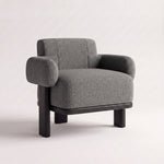 Alternate view of Pilpara Grey Pedicure Chair, showing plush cushioned seat, wide padded armrests, and supportive backrest.