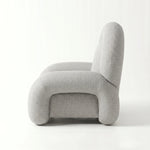 Alternate view of Pulpini Grey Pedicure Chair, showing plush cushioning and rounded backrest for a modern salon interior.