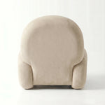 Close-up of Pulpini Ivory Beige Velvet Pedicure Chair, highlighting plush cushioning to show the product's overall form.