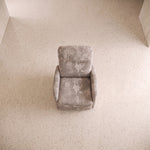 Alternate product view of Silaniya Beige Pedicure Chair, featuring high backrest, padded armrests, and deep cushioned seat.