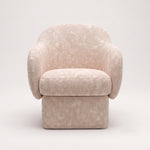 Close-up of Sinkara Cream Beige Pedicure Chair, highlighting plush cushioning with the finish and form clearly visible.