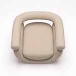 Additional view of Stylara Cream Beige Pedicure Chair, showing double-level padded armrests for a modern salon interior.