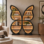 Alternate product view of Svolazzo Butterfly Kids Bookcase, featuring butterfly-inspired design and multiple open shelves.