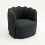 Alternate view of Swaisara Black Pedicure Chair, showing plush cushioning and curved backrest for a modern salon interior.