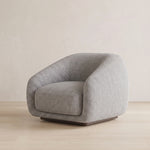 Additional view of Tinkary Light Grey Pedicure Chair, showing curved armrests with the finish and form clearly visible.