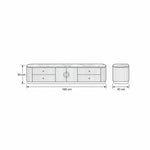 Zondinora White Marble Top TV Unit dimension sketch, with 190 cm wide, 40 cm deep and 50 cm high marked on the outline.