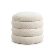 Flukinora Cream Pouf With Storage