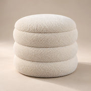 Flukinora Cream Pouf With Storage
