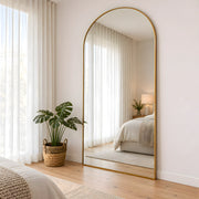 Antokina Gold Arched Floor Mirror