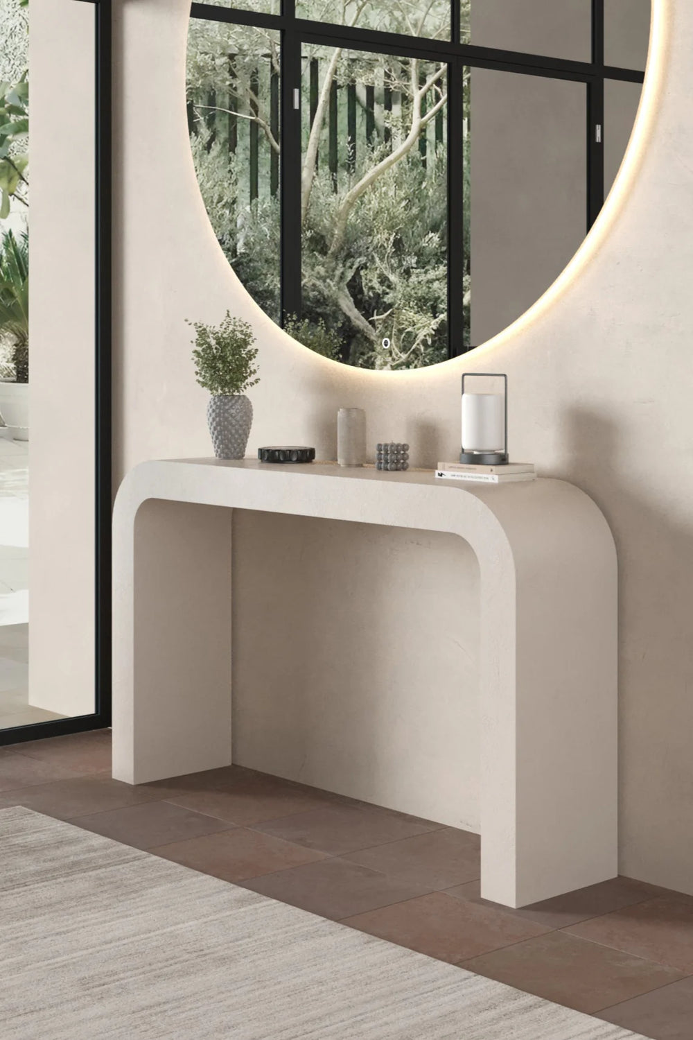 Kuzmina Off White Microconcrete Console Table  2 reviews