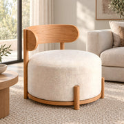 Guzomi Beige Ottoman with Backrest