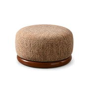 Hekolina Brown Round Ottoman
