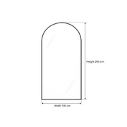 Odlosa Black Arched Floor Mirror