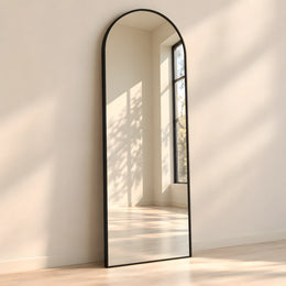 Antokina Black Arched Floor Mirror
