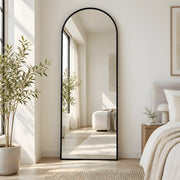 Antokina Black Arched Floor Mirror