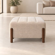 Ottoliya Beige Square Ottoman