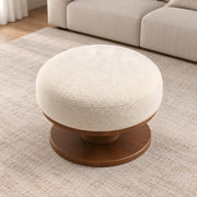 Pierolina Beige Pedestal Ottoman