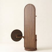 Pivot Arch Floor Mirror with Rotating Side Table