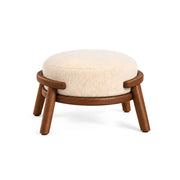 Trikovota Beige Round Pouf