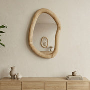 Ovalle Organic Wooden Wall Mirror