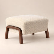 Wulfota Beige Rectangular Pouf