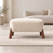 Wulfota Beige Rectangular Pouf